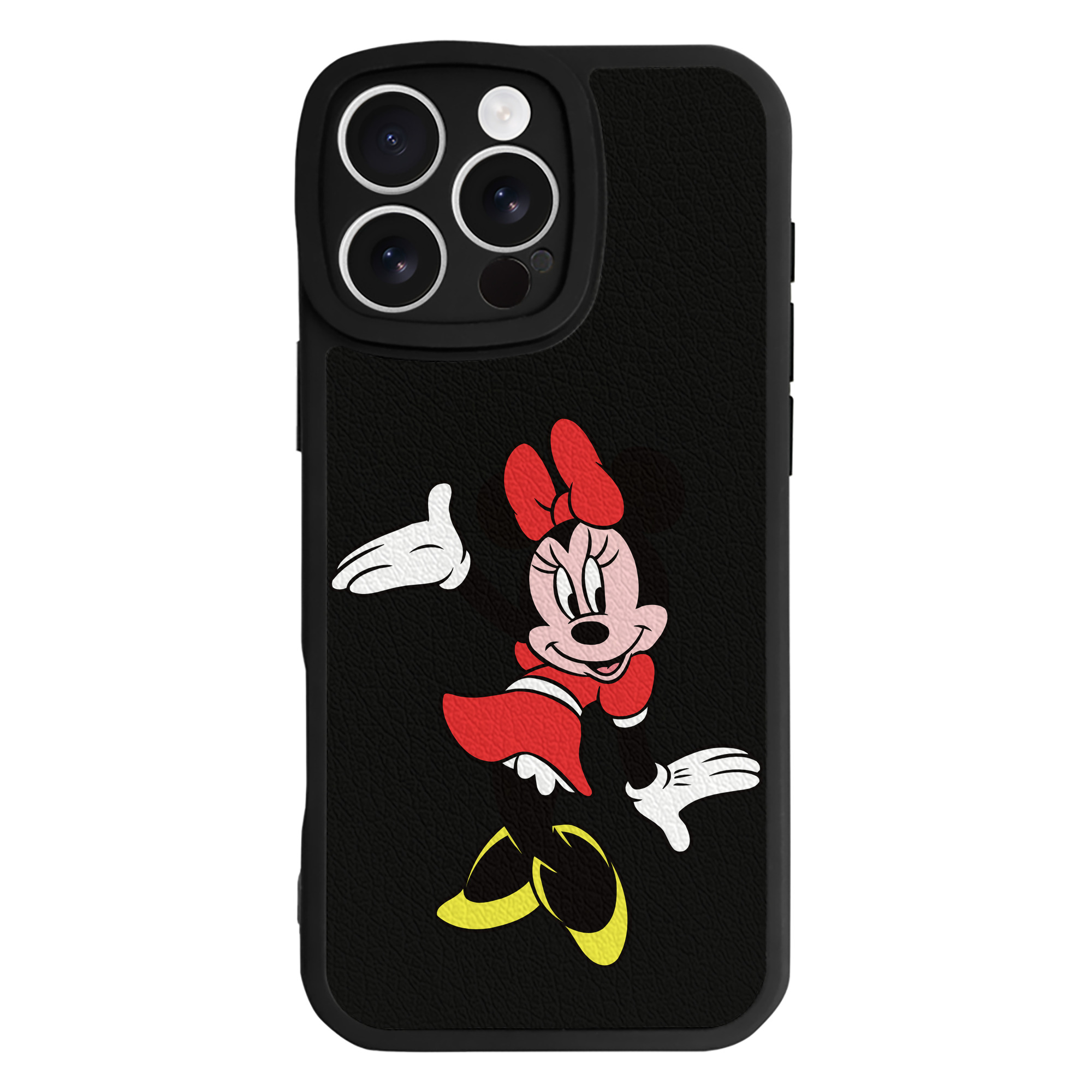 （画像用） ミッキーマウス Mickey Mouse 【iPhone 16シリーズ対応】シリコンスマホケース（レザー調） 材質：シリコン